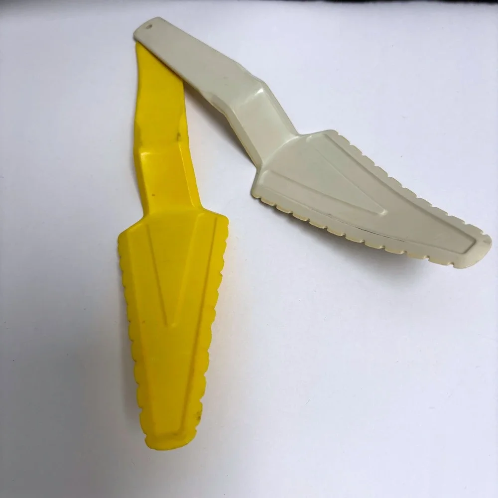 VTG 80s Tupperware Cake Pie Server‎ Slicer Lot of 2 Yellow Cream 1228-3 1228-8